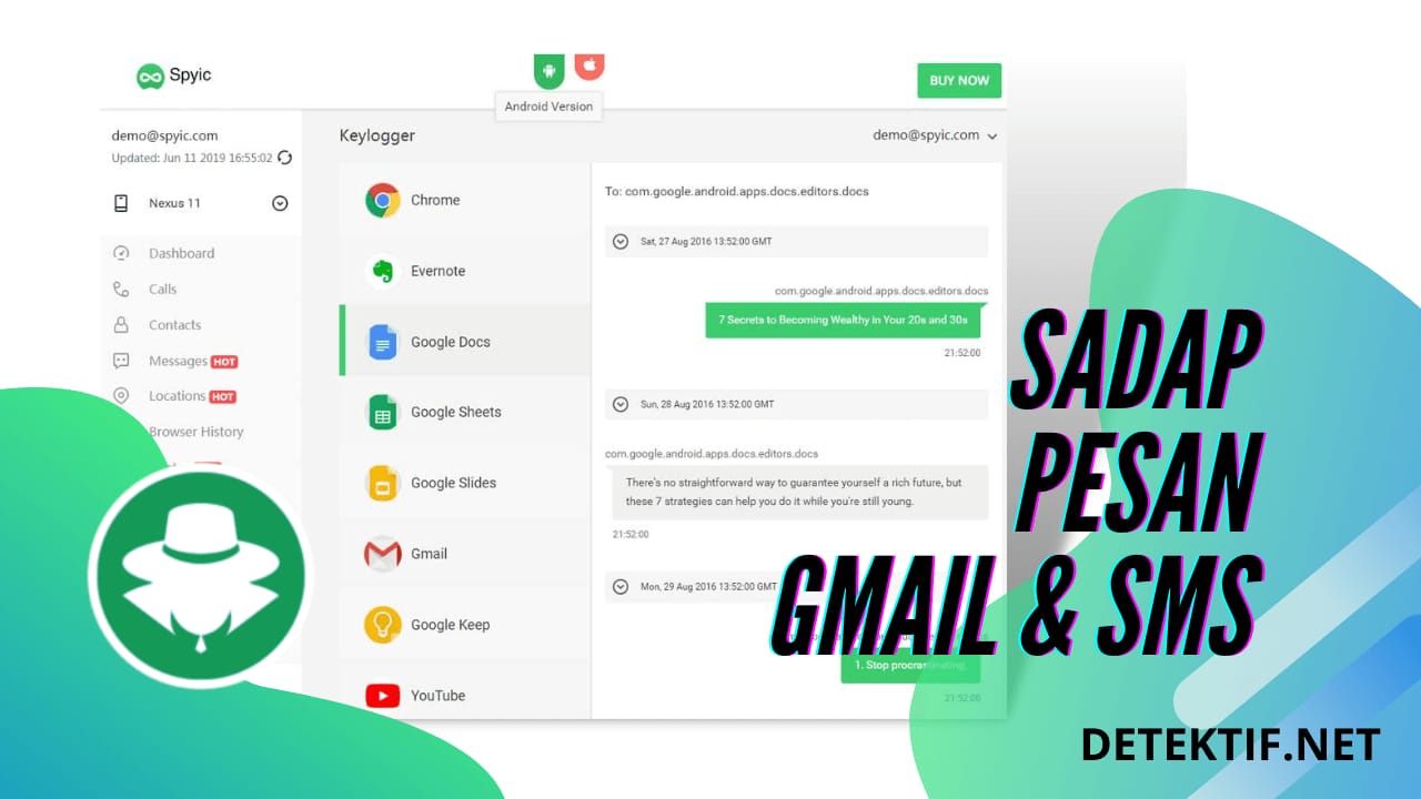 Cara Bajak Pesan Gmail & SMS