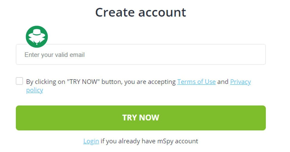 Buat akun aplikasi mspy gratis