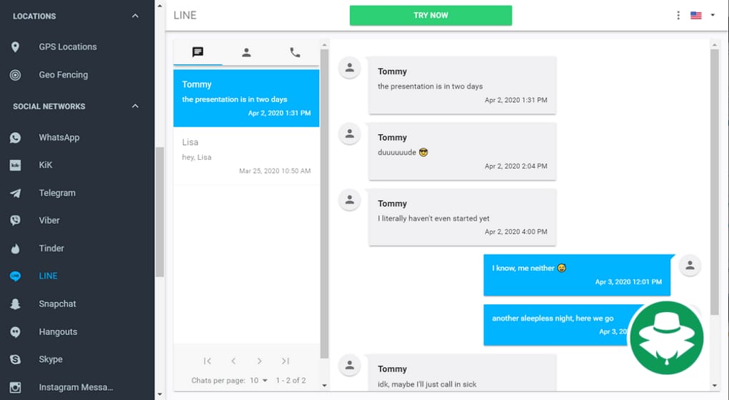 Aplikasi Hack Pesan Line - mSpy