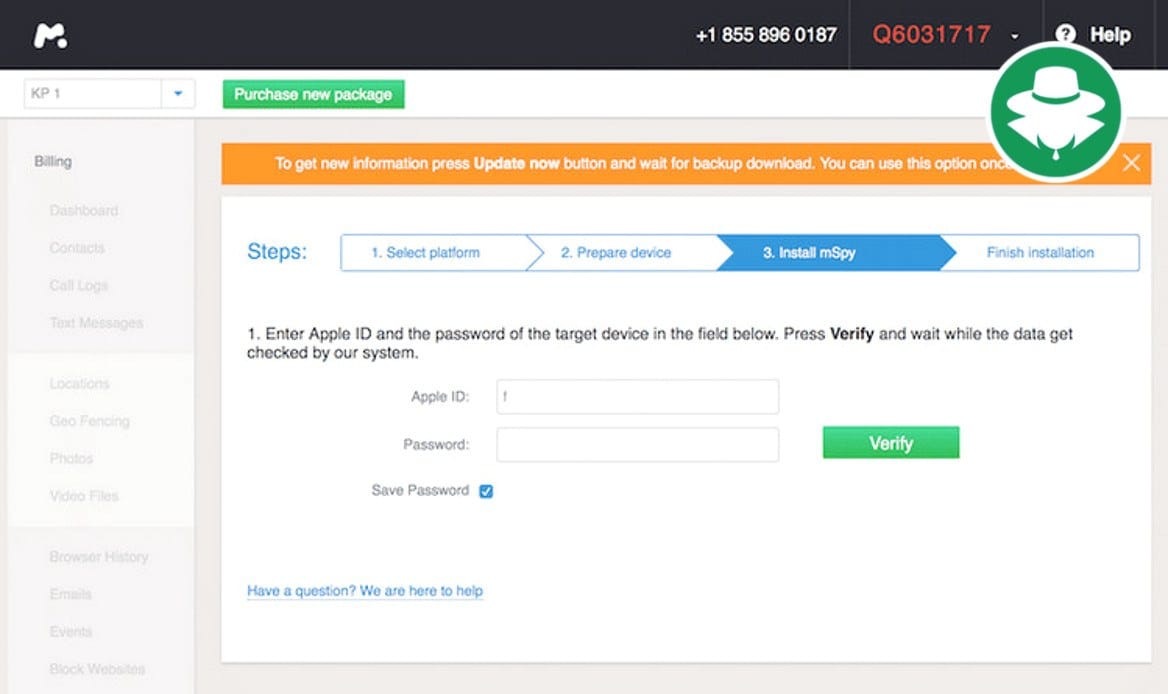 Sadap iPhone tanpa sentuh dengan ID iCloud