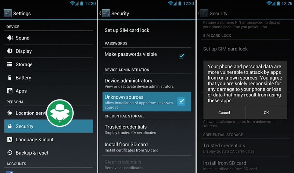 Setting Sumber Tidak Dikenal