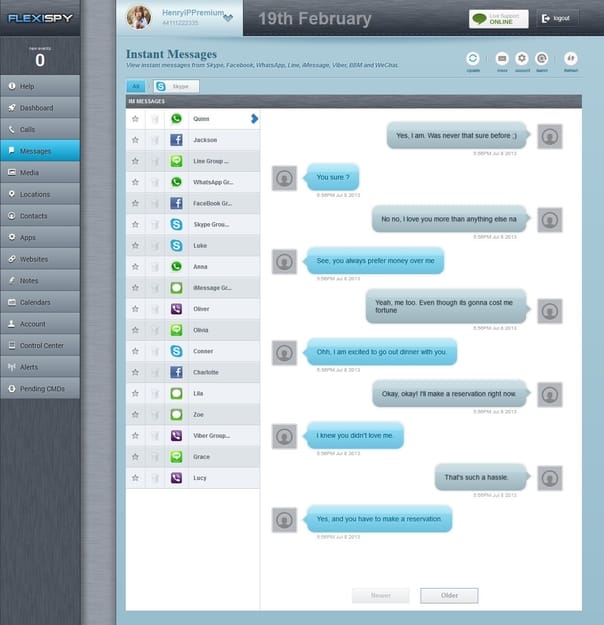 Hack Pesan Facebook Messenger - FlexiSpy