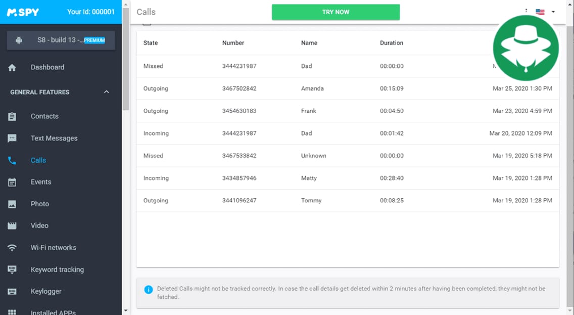Sadap Panggilan Suara - Android Jarak Jauh