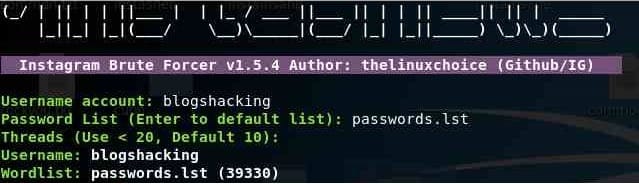 konfigurasi hack instagram