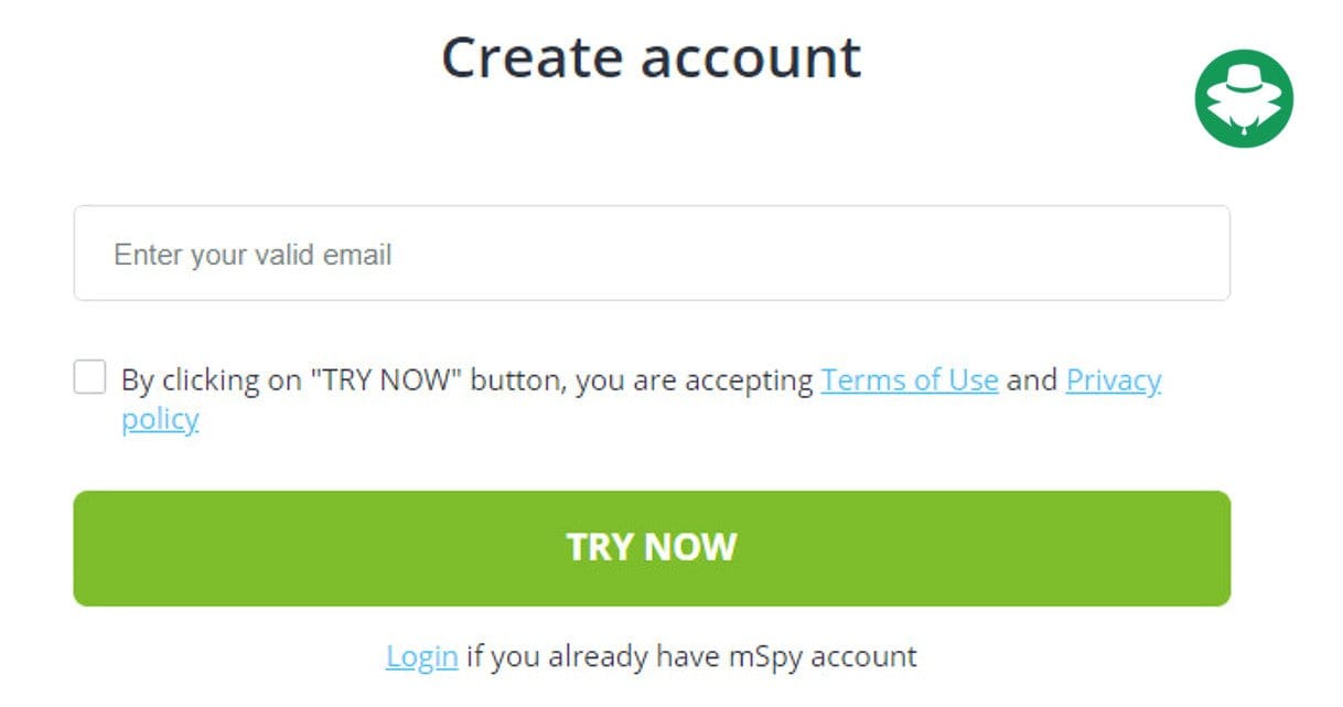 Buat Akun Aplikasi mSpy