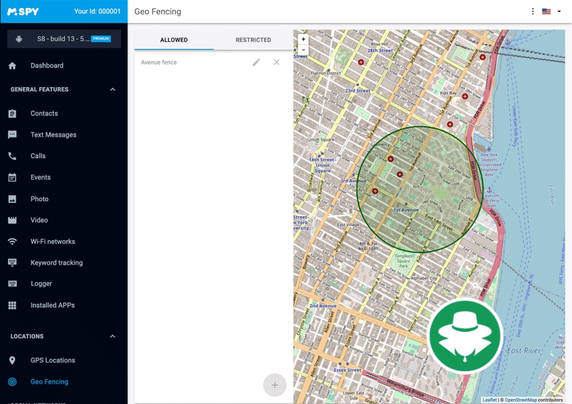 Aplikasi lacak lokasi dengan GEO Fencing