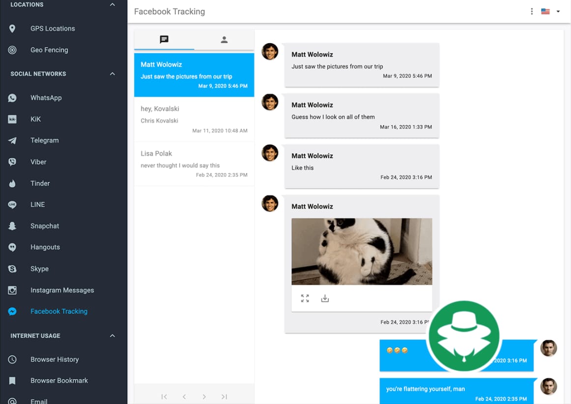 Software hack Obrolan chat Facebook