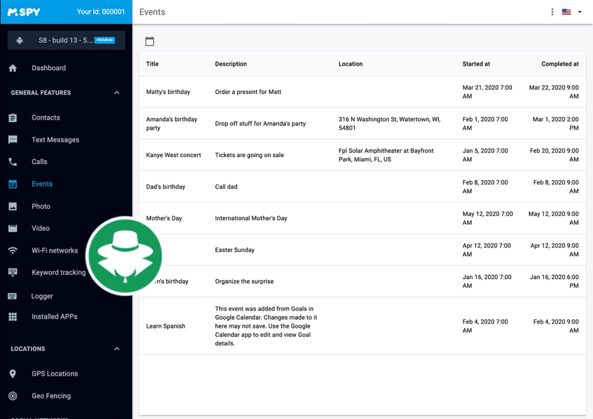 Aplikasi Penyadap Note dan Kalender