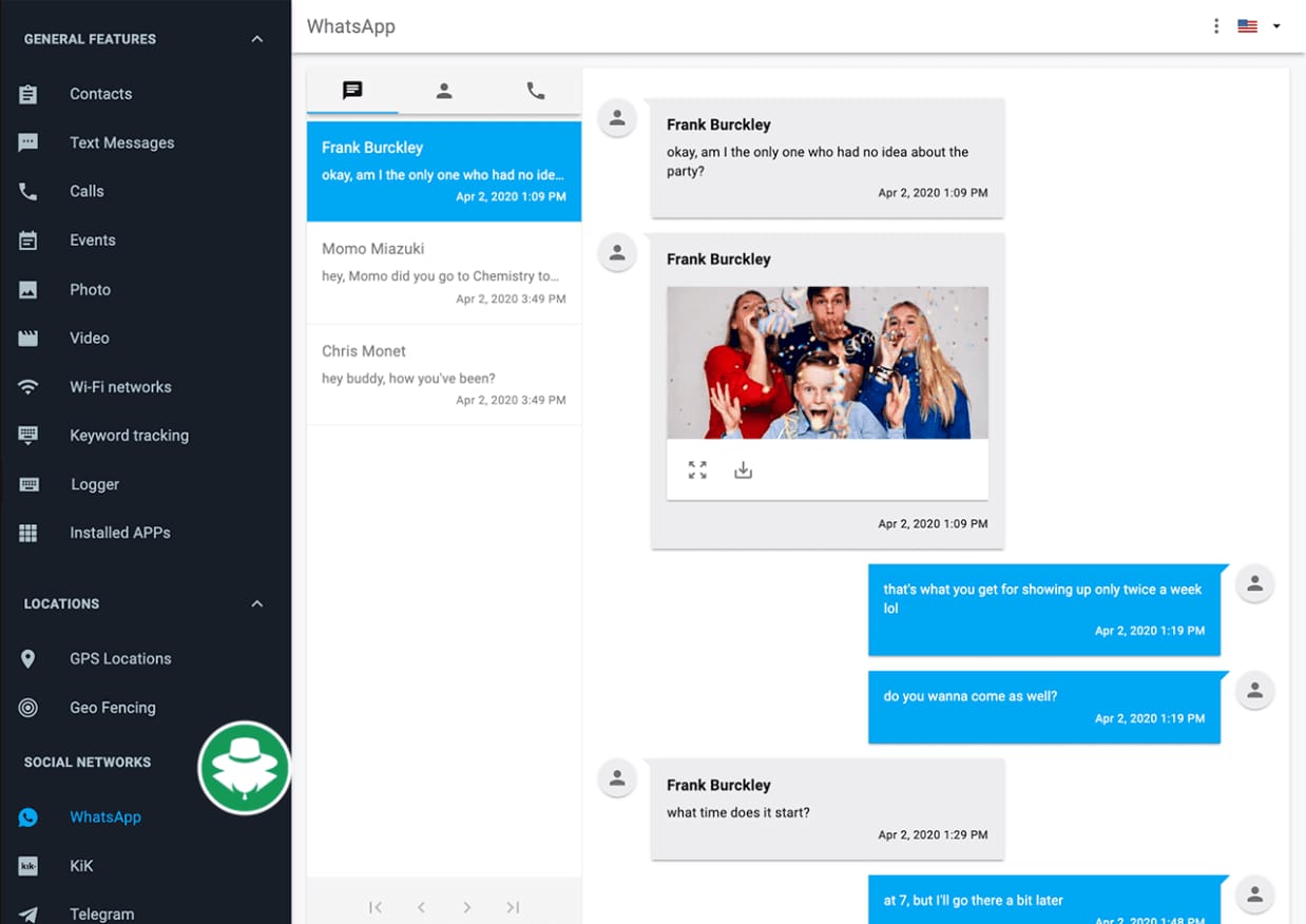 Sadap chat WA via email