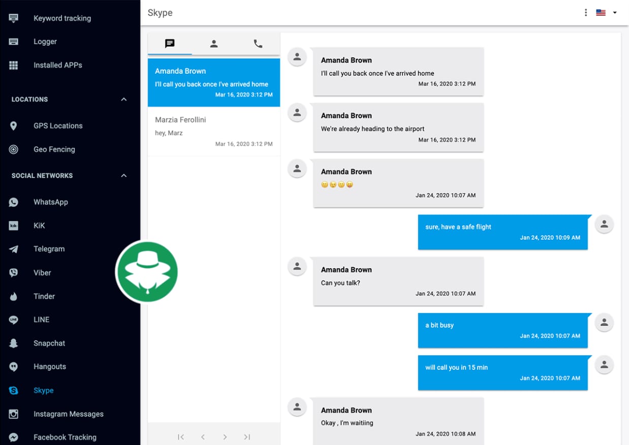 Sadap obrolan chat rahasia Skype