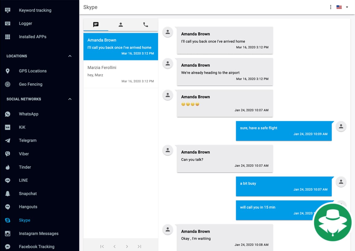 Penyadap pesan Aplikasi Skype