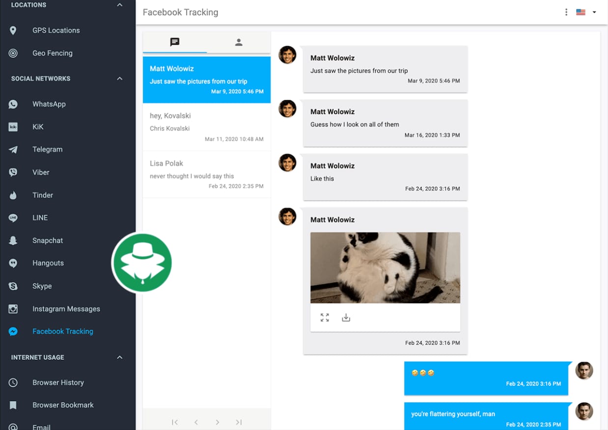 Hack pesan chat dari Facebook Messenger