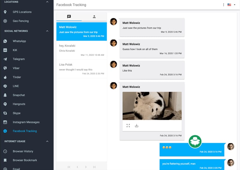 Hack Facebook Messenger dengan menggunakan aplikasi MSPY
