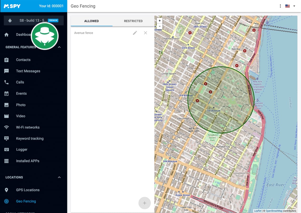 Lacak Lokasi dengan fitur geo-fencing