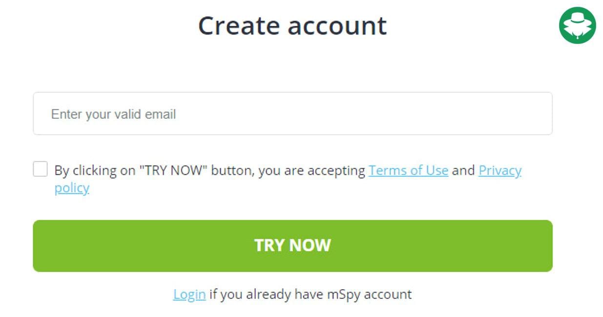 Buat Akun Aplikasi mSpy Tracker