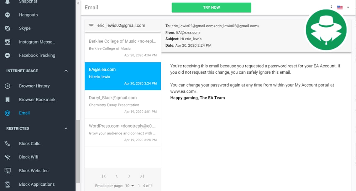 Sadap Email dan Browser Android Jarak Jauh