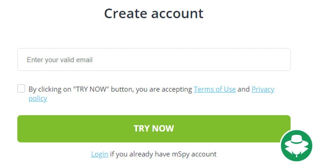 Buat Akun mSpy Memulai sadap iPhone