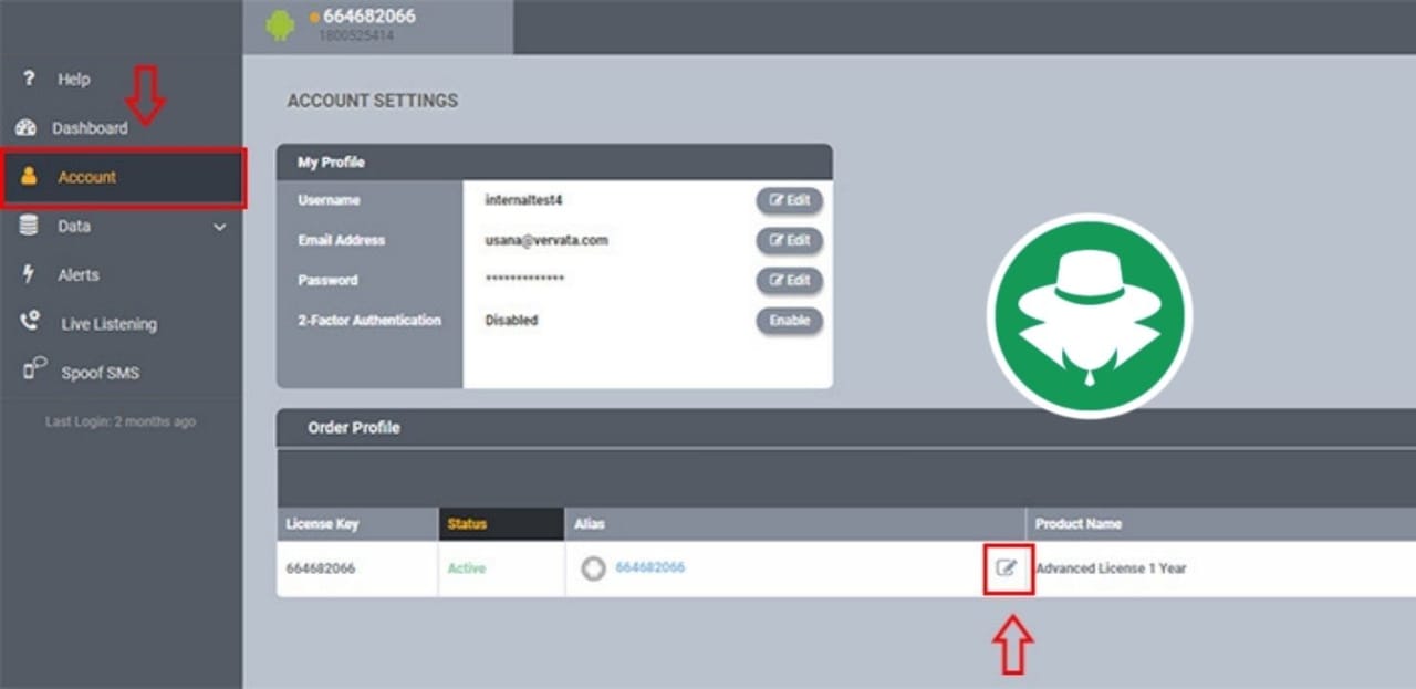 Bag 1, Aplikasi SADAP HP dengan Spyera