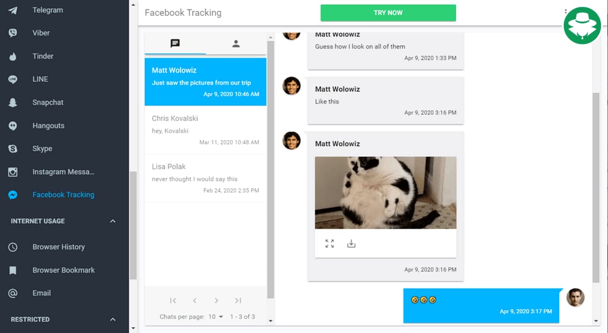 Hack Facebook Messenger dengan mSpy Tracker