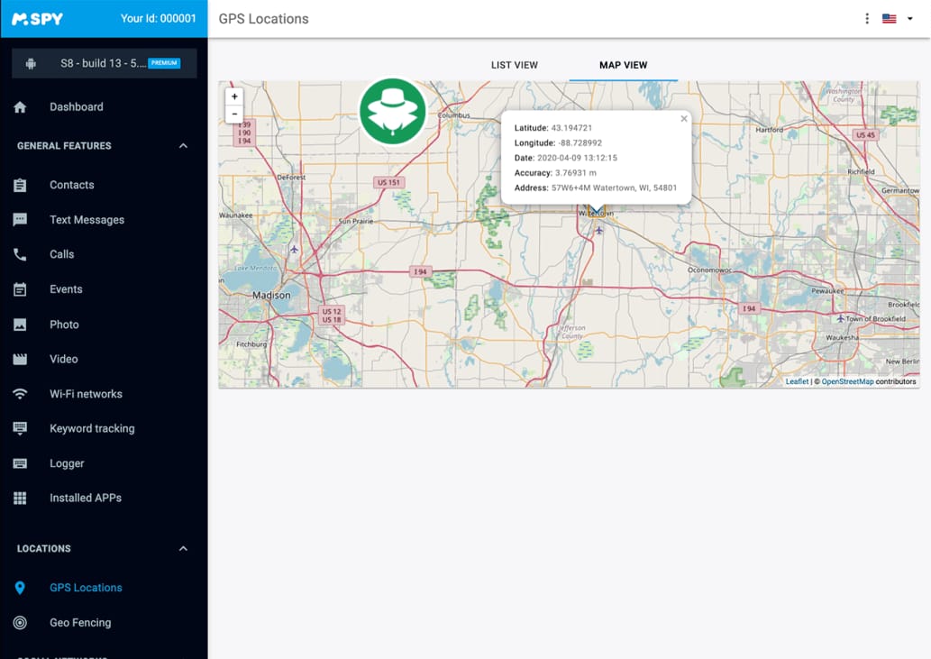 Lacak Lokasi - Aplikasi keylogger iPhone