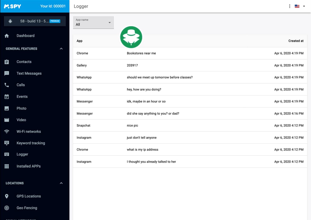 Aplikasi keylogger iPhone dengan mSpy