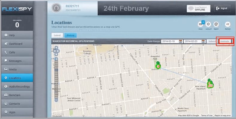 FlexiSpy - Lacak Lokasi GPS